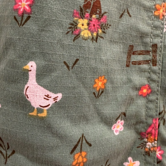 Duluth Trading Co Sage Overalls with Floral Design - Picture 10 of 10